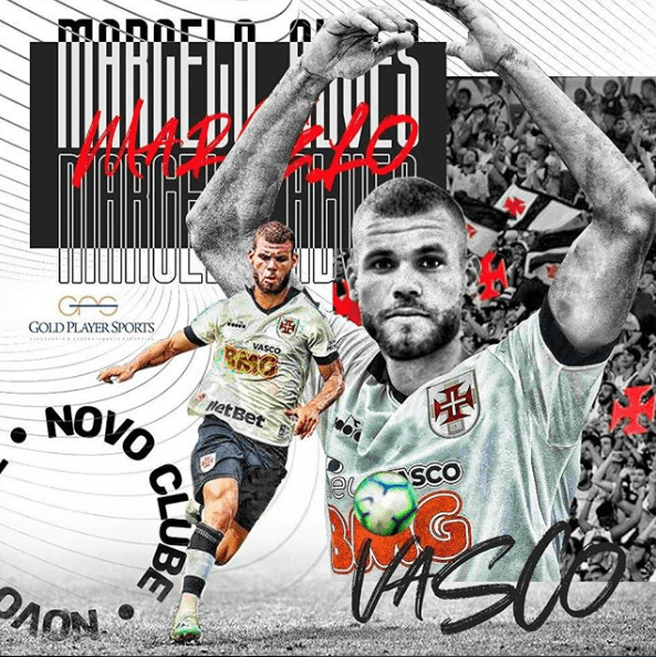 Empresa de assessoria divulga montagem de Marcelo Alves com a camisa do Vasco