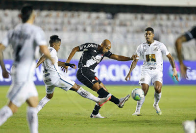 Com um time todo desfalcado e jogando fora de casa, Vasco empata com o Santos pelo placar de 2 a 2