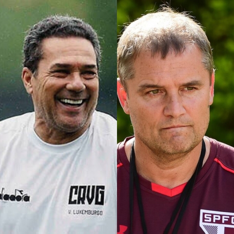 Nomes na mesa: Salgado sondou as situações de Luxa e Aguirre, que surgem como os favoritos para assumirem o comando técnico do Vasco