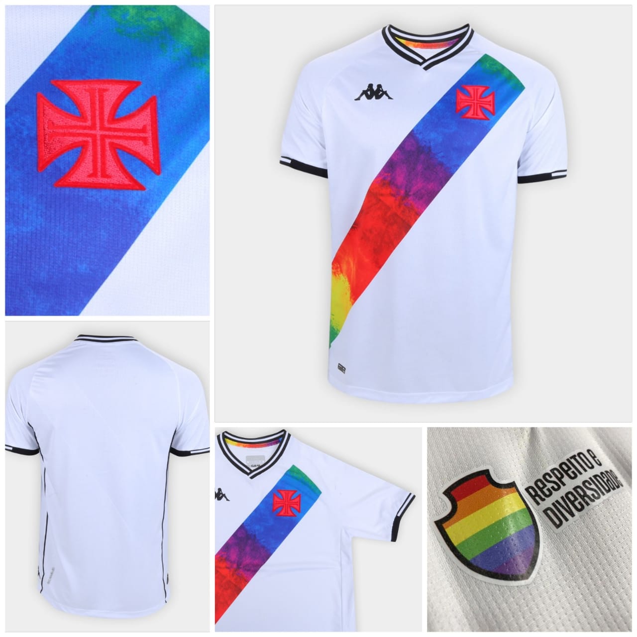 Fazendo história mais uma vez, Vasco lança camisa LGBTQIA+; confira fotos