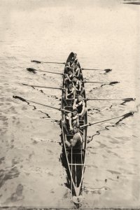 Angelo Gammaro como patrão numa guarnição do Vasco (Foto: Acervo da Família Campos)