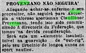 Claudionor Provenzano, atleta do Vasco, sendo desconvocado antes dos Jogos de Antuérpia (Foto: Jornal O Paiz)