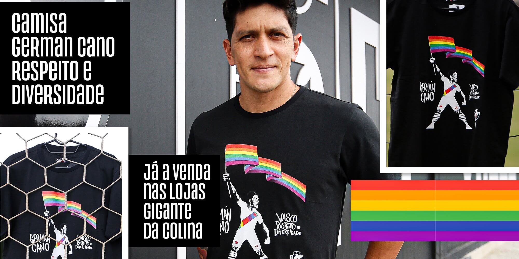 Vasco lança camisa de Cano com bandeira LGBTQIA+
