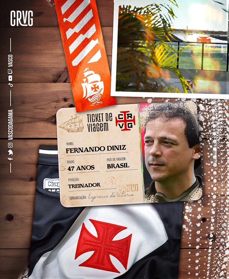 Fernando Diniz é o novo treinador do Vasco