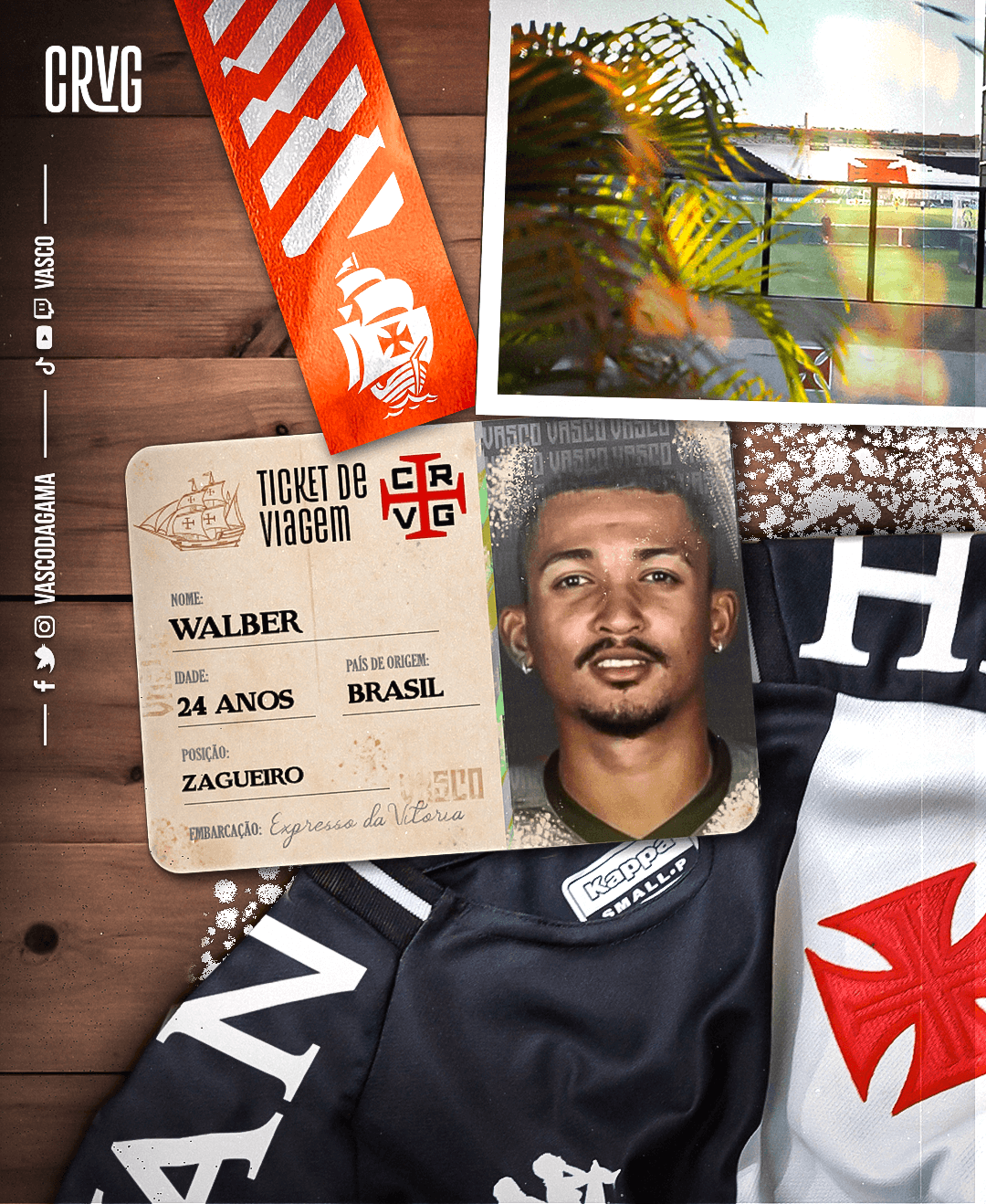 Vasco acerta a contratação do zagueiro Walber