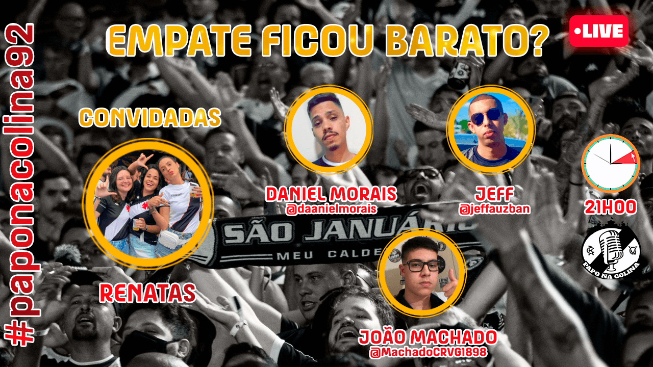 LIVE: O EMPATE FICOU BARATO? NENÊ FORA