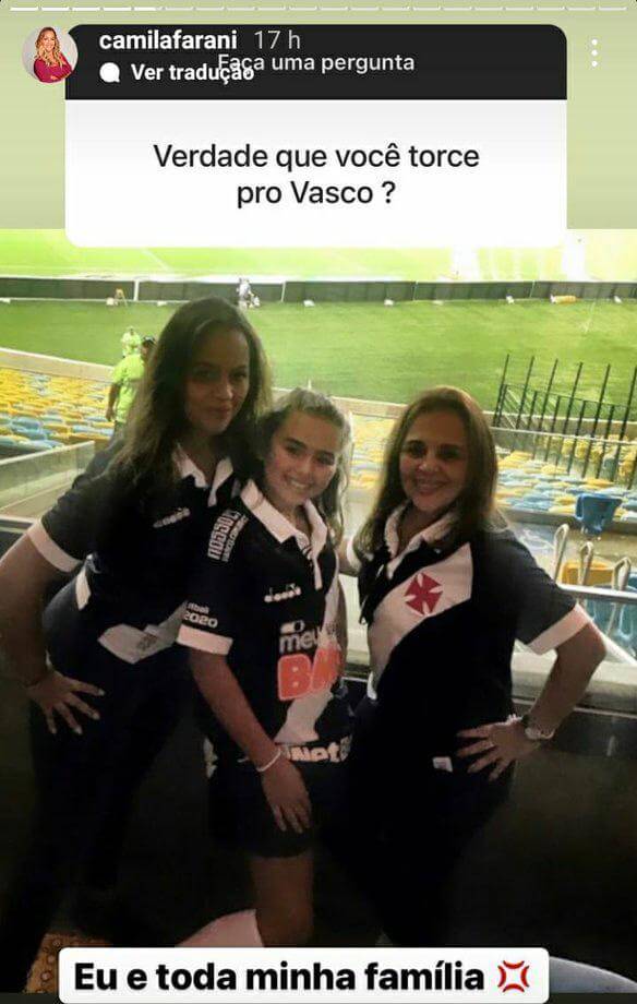 Também investidora no Shark Tank, Camila Farani se declara vascaína nas redes sociais