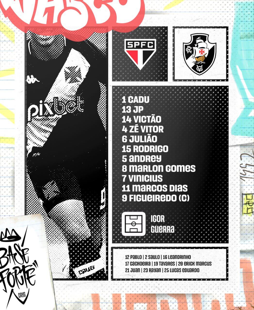 Confira escalação do Vasco para a partida contra o São Paulo na Copinha