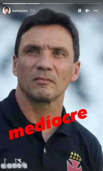Artista Bruno Mazzeo chama Zé Ricardo de "medíocre" e torcida pede a saída do treinador