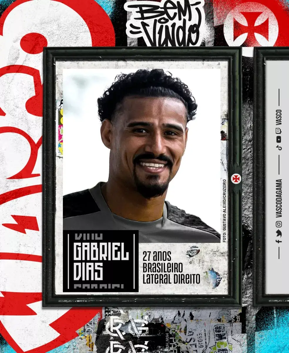 Vasco anuncia a contratação de Gabriel Dias