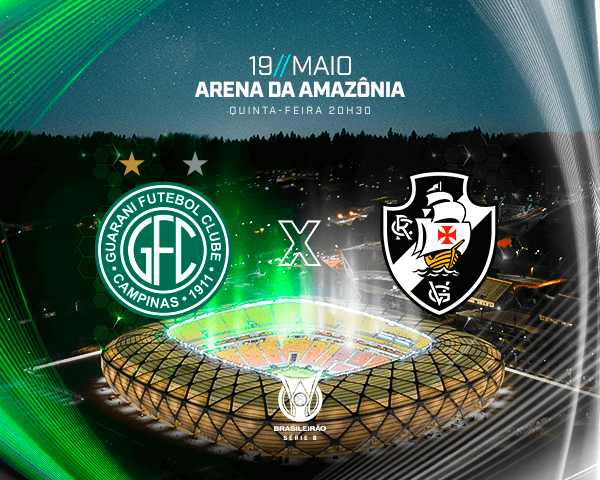 Tempo real ao vivo Guarani x Vasco - Série B