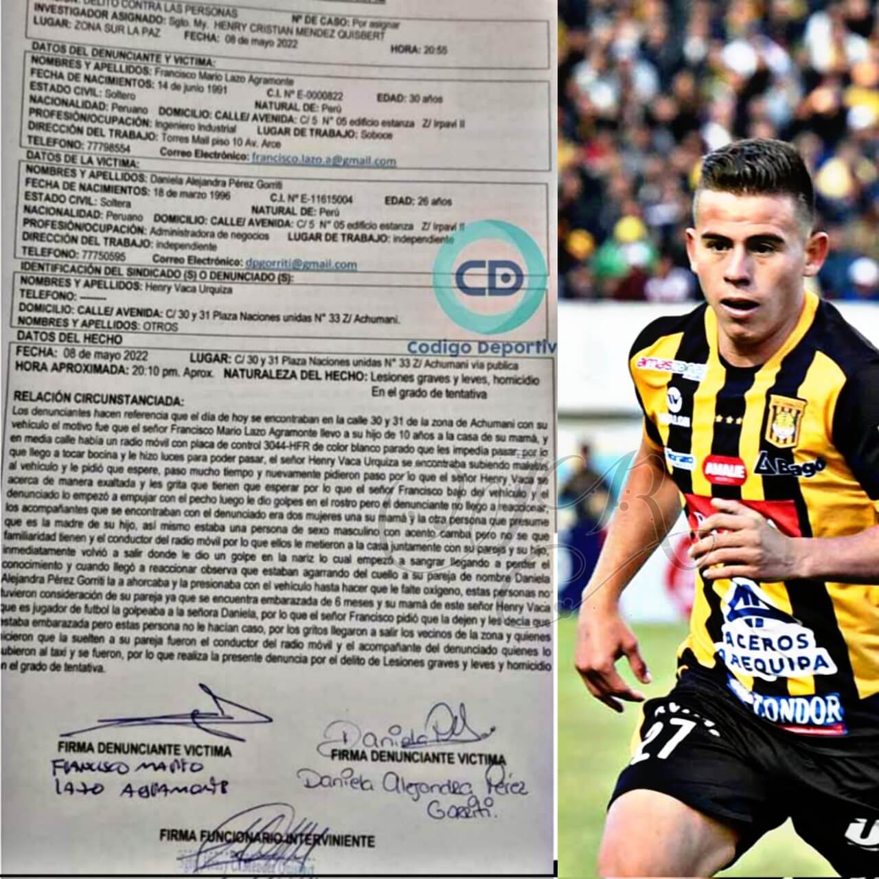 Especulado no Vasco no início do ano, Henry Vaca é acusado de tentativa de homicídio