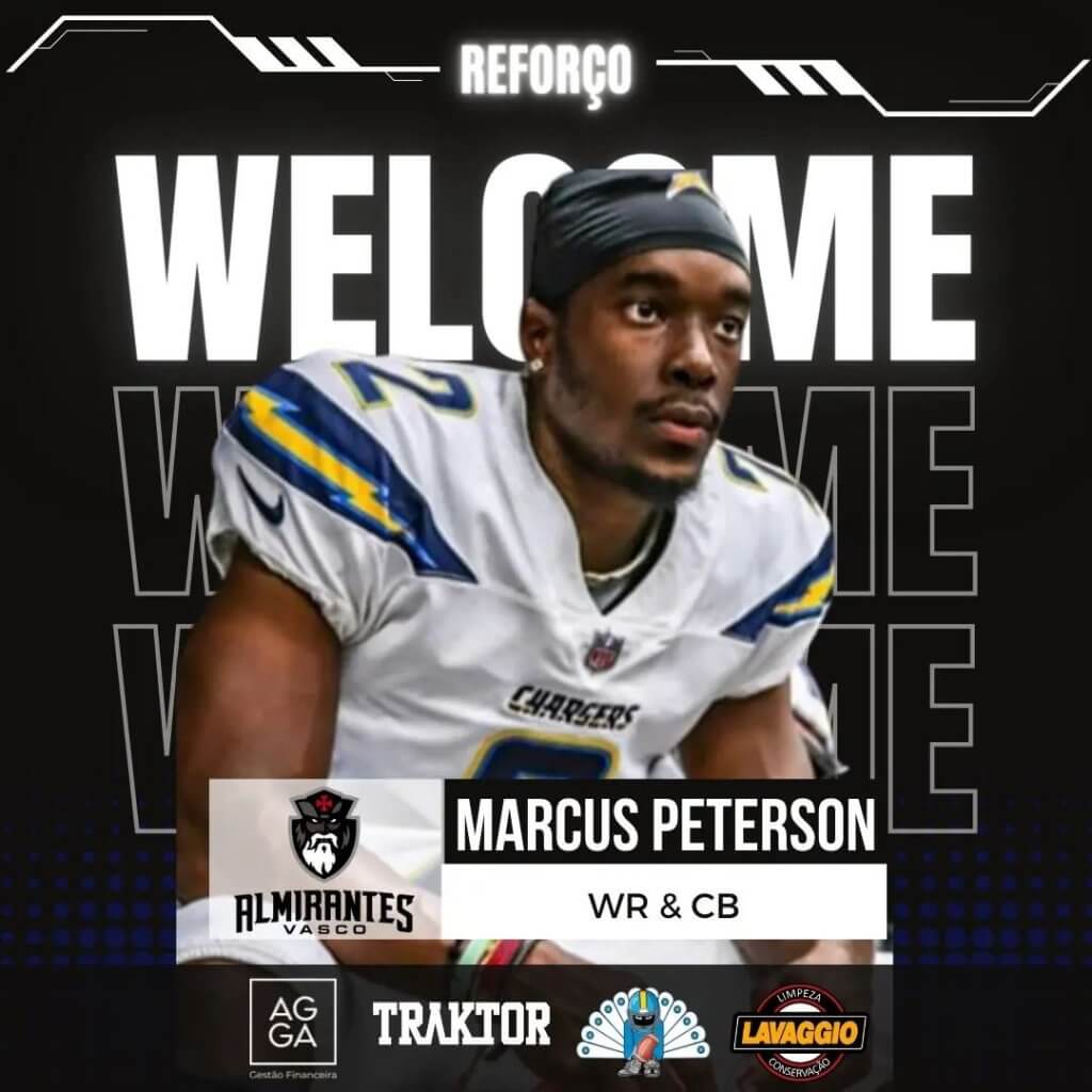Marcus Peterson é o novo reforço do Vasco Almirantes
