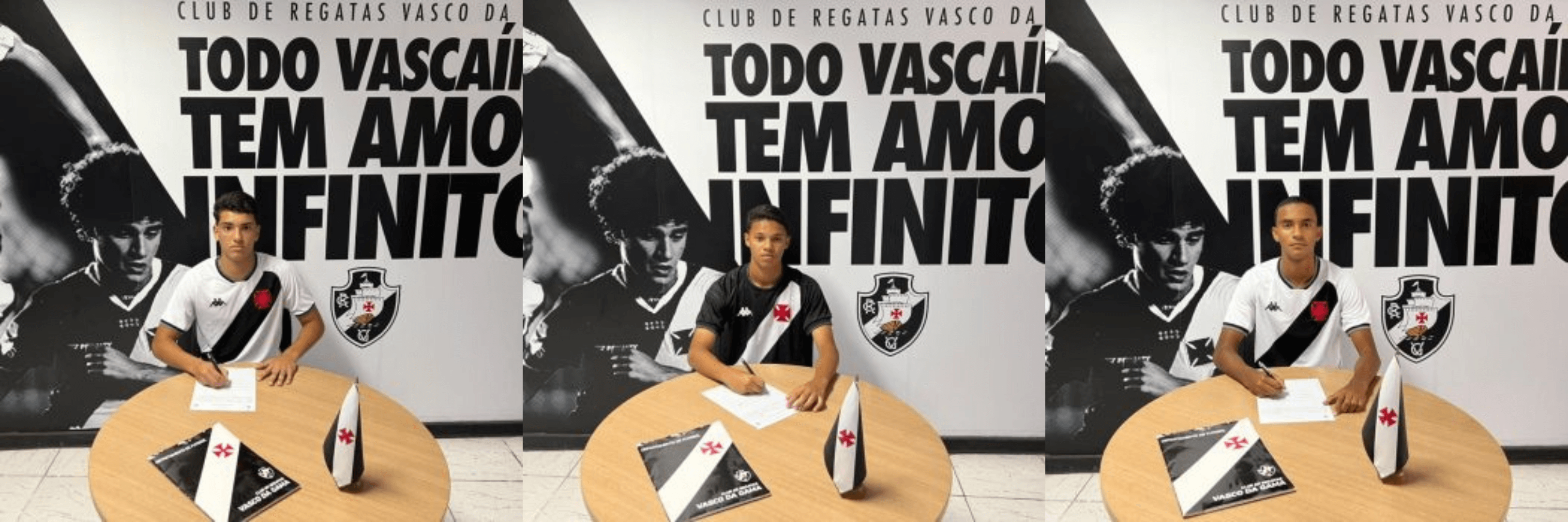 Vasco assina novos contratos de formação com atletas da base