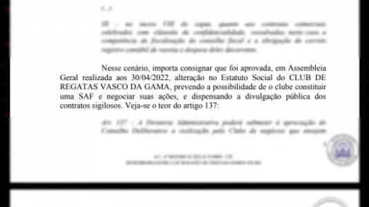 Desembargador revoga decisão que obrigava o Vasco a exibir os contratos da 777 Partners